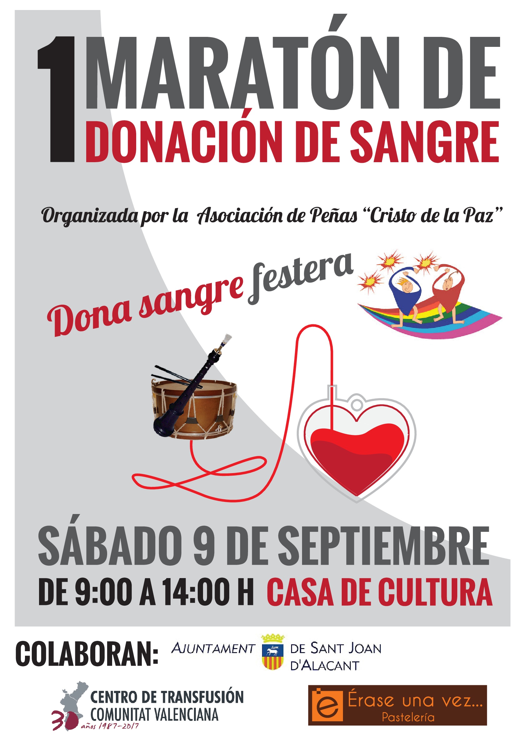 Cartel I Maratón de Donación de Sangre