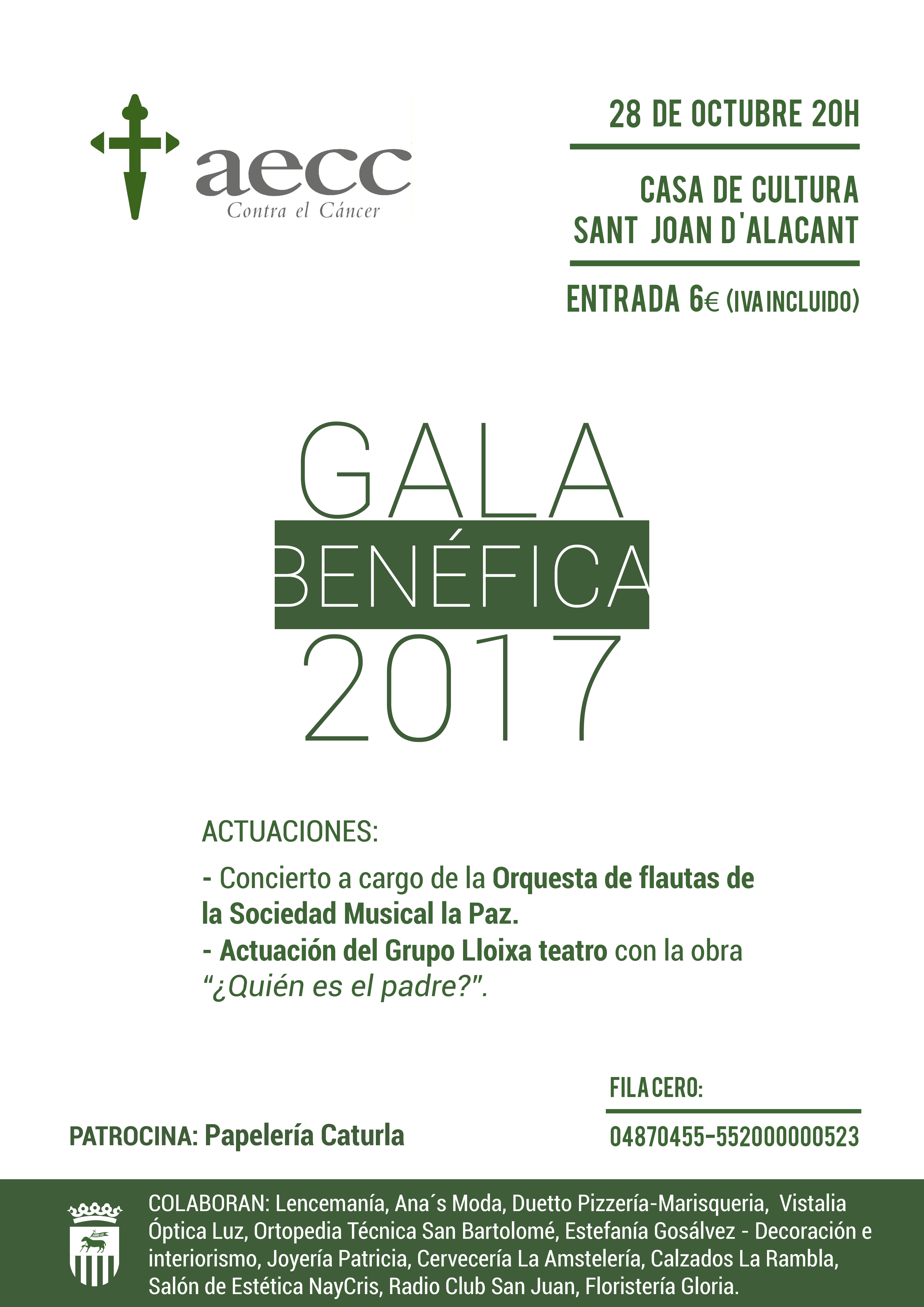 Cartel de la Gala Benéfica AECC 2017