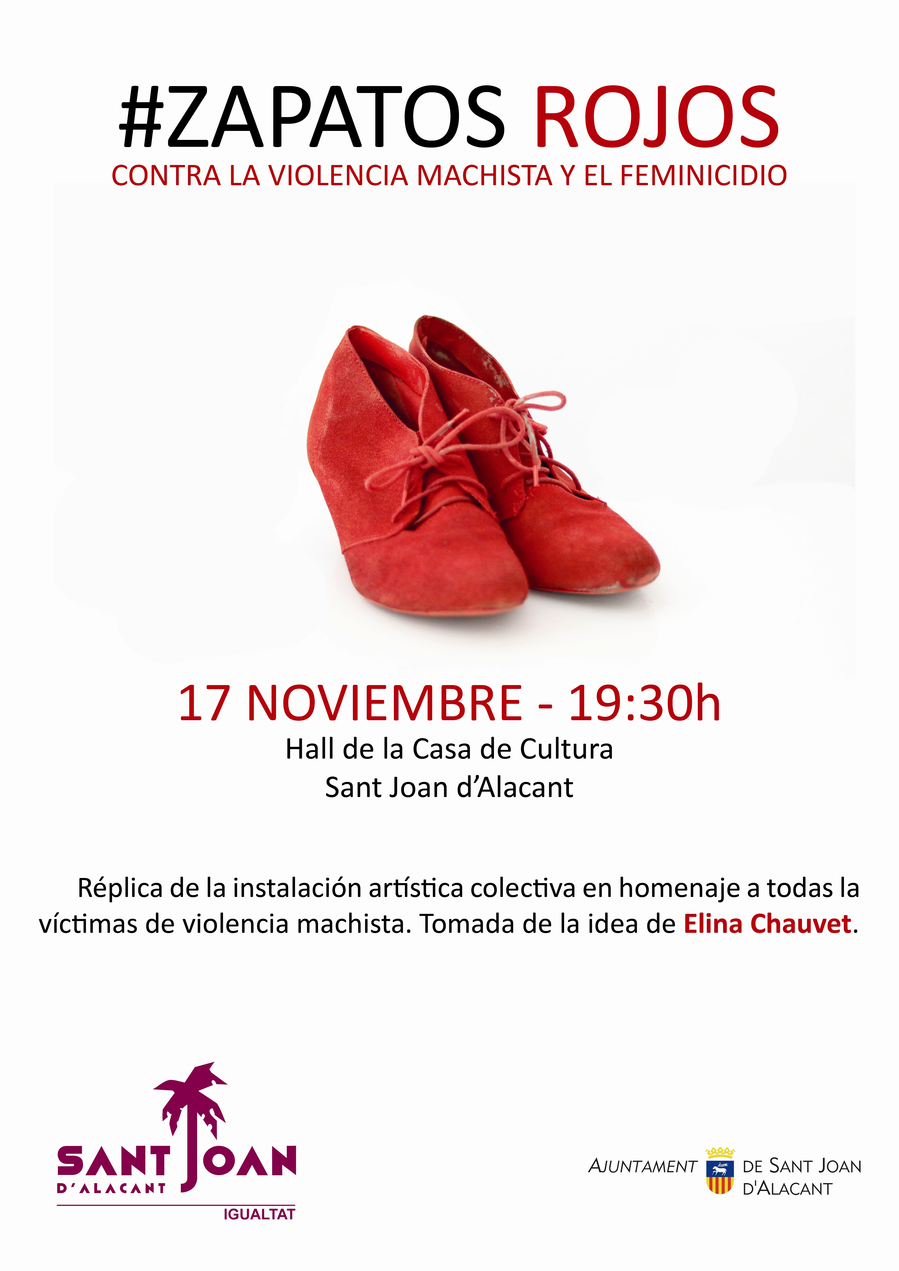 Cartel Inauguración Exposición Zapatos Rojos