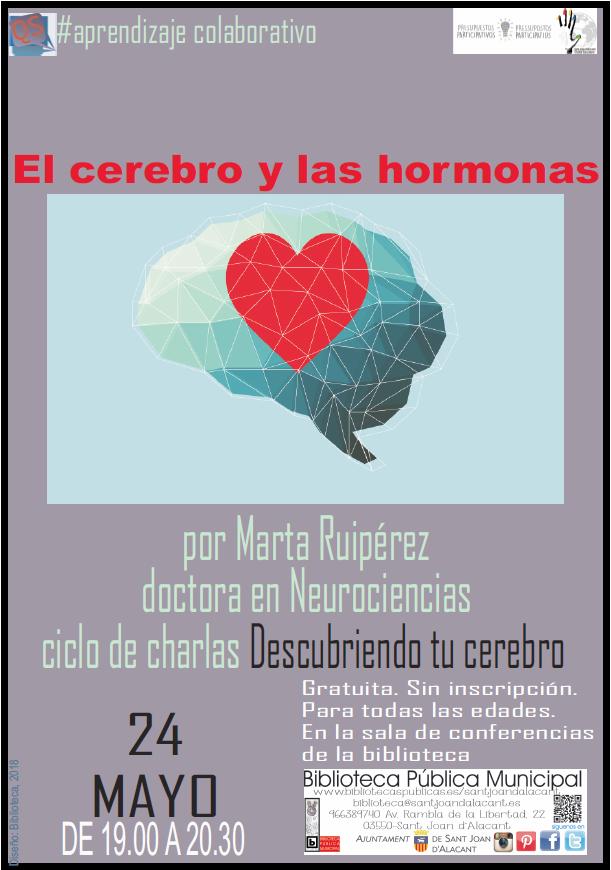 Cartel El cerebro y las hormonas