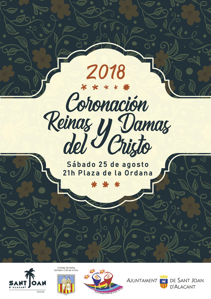 Cartell coronació Reines i Dames del Crist 2018