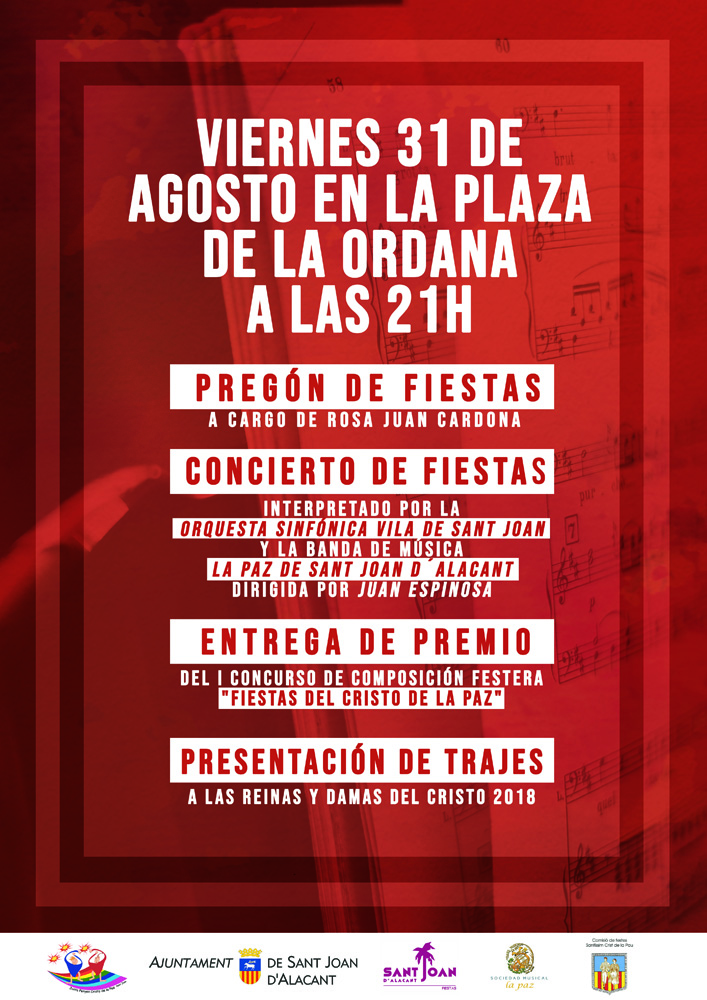 Cartel Pregón Fiestas del Cristo 2018