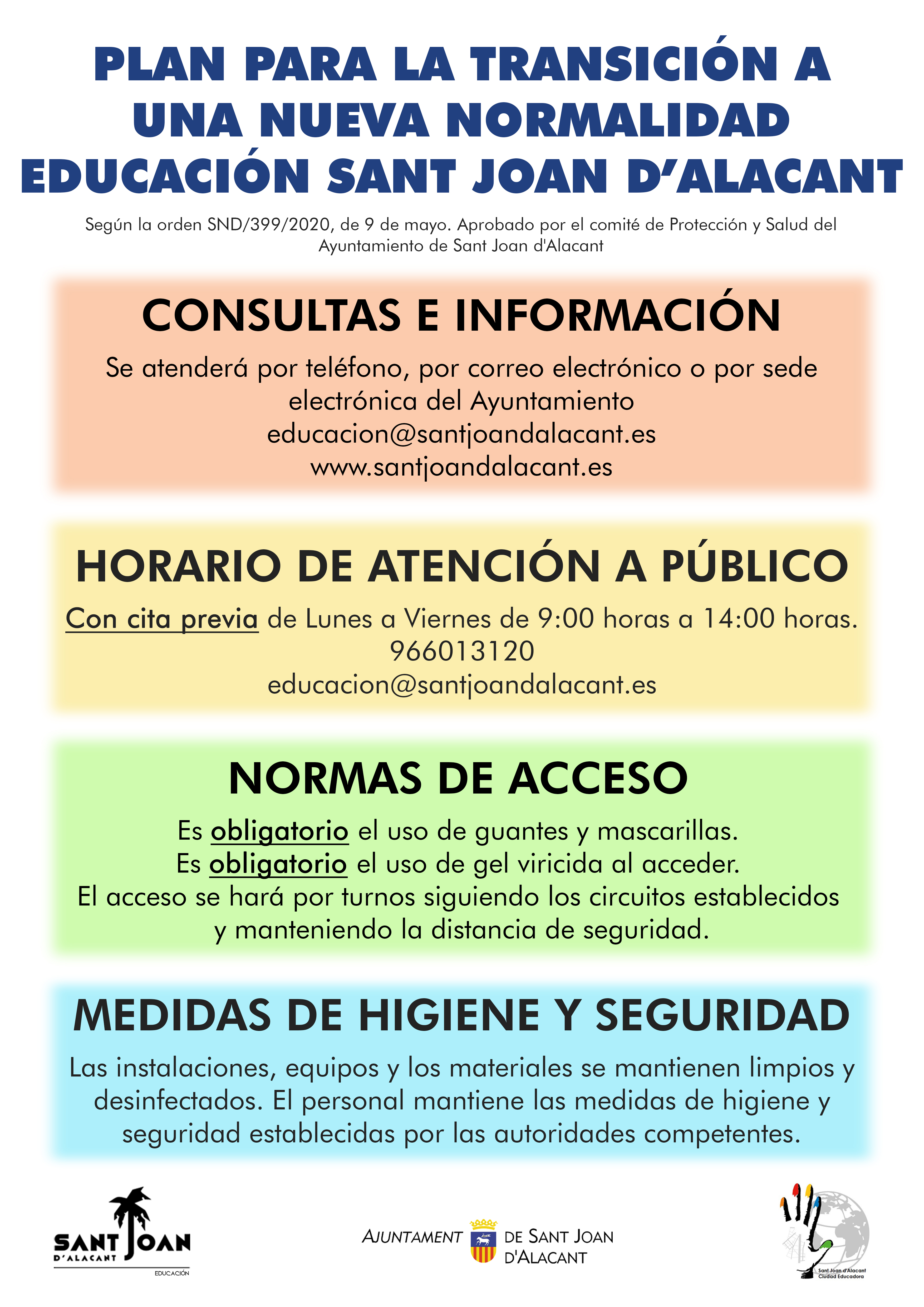 CARTEL INFORMATIVO APERTURA SERVICIO DE EDUCACIÓN