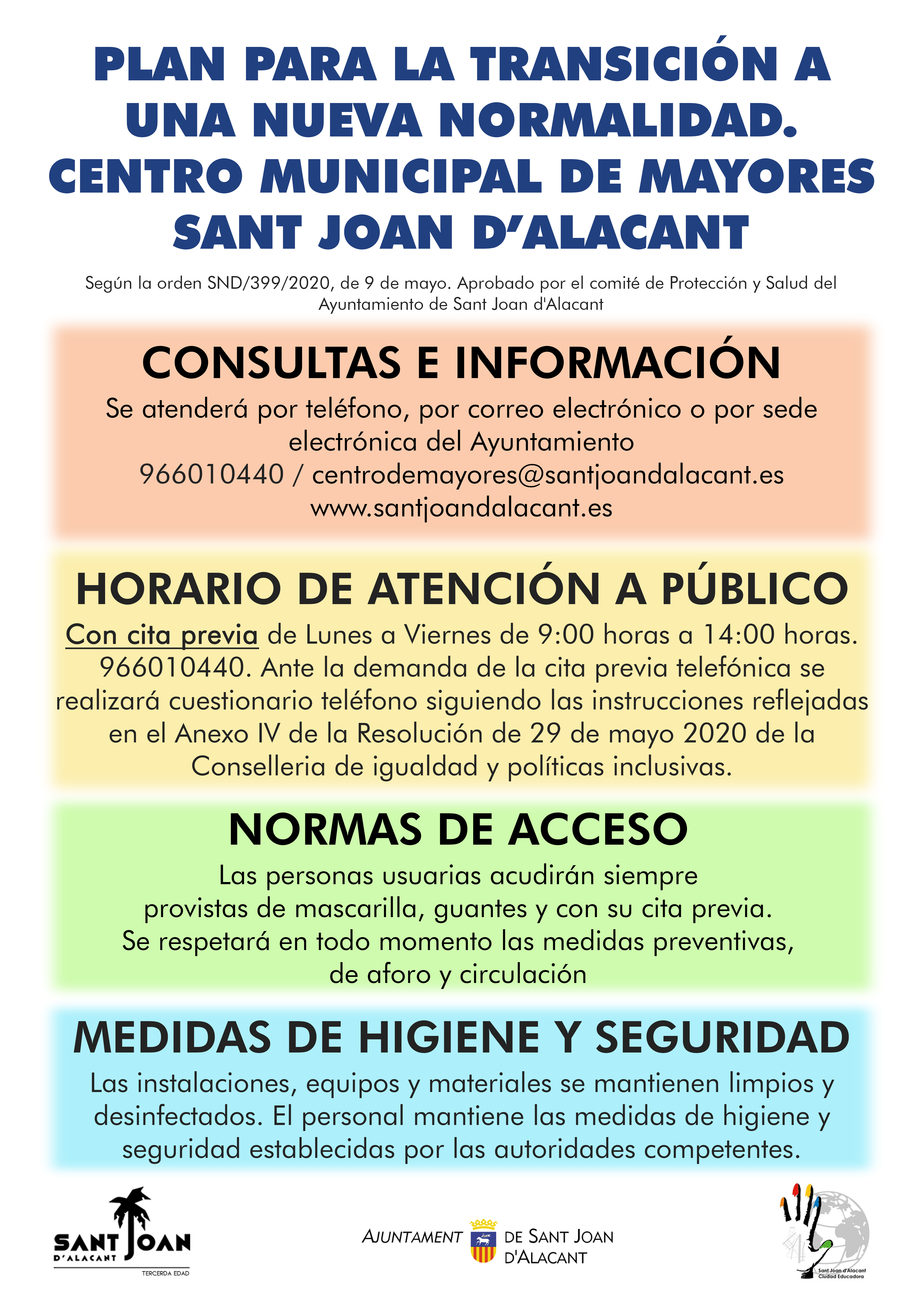 CARTEL INFORMATIVO APERTURA CENTRO DE MAYORES