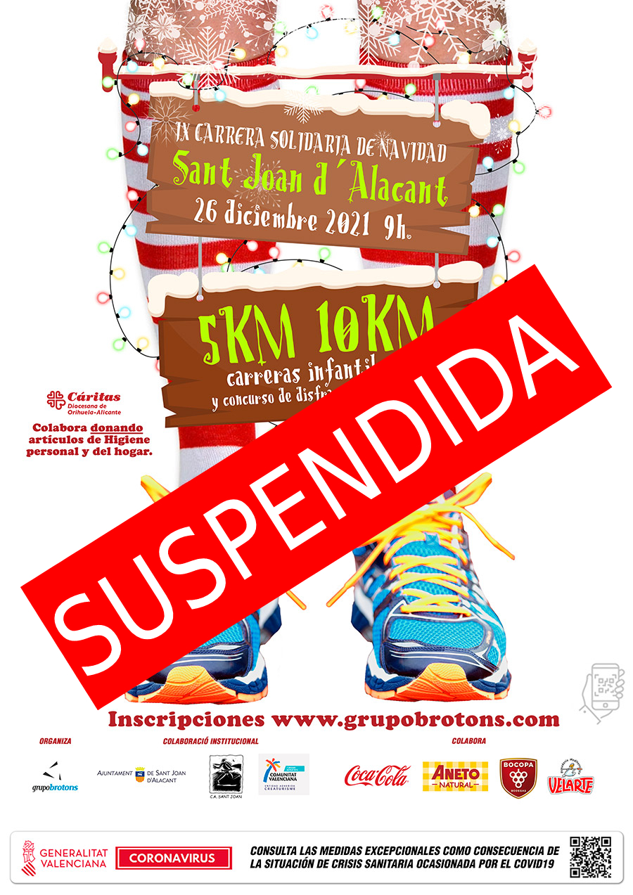 suspensión carrera navidad 2021 sant joan