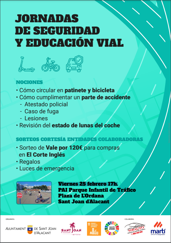 Cartel jornadas seguridad vial