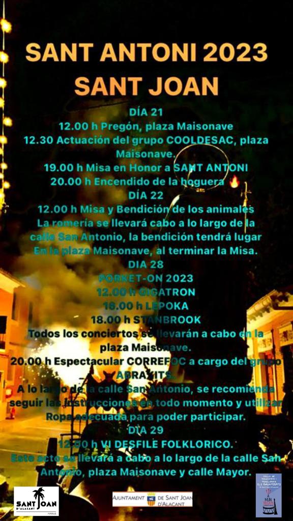 PROGRAMACIÓ DE LES FESTES SANT ANTONI DEL PORQUET 2023