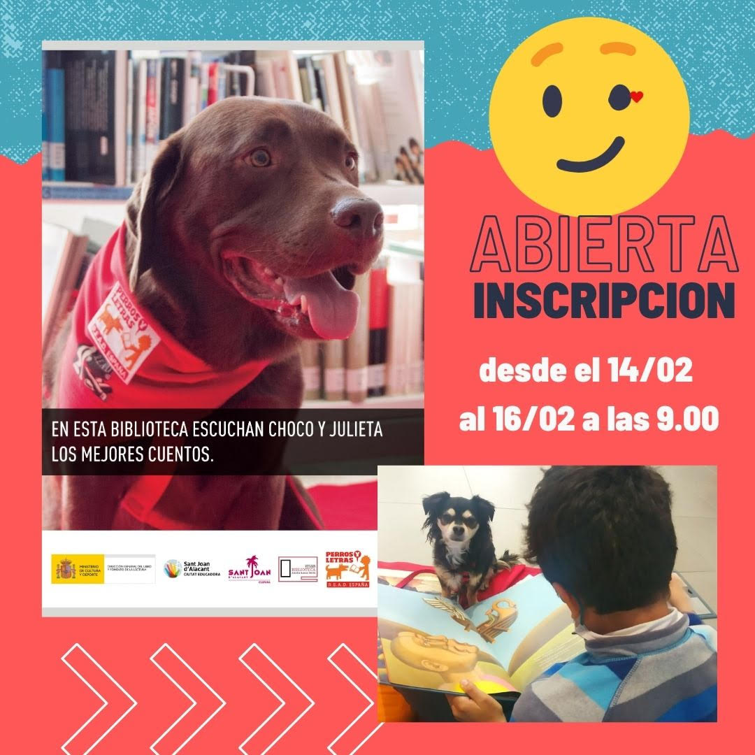 cartell lectura con perros