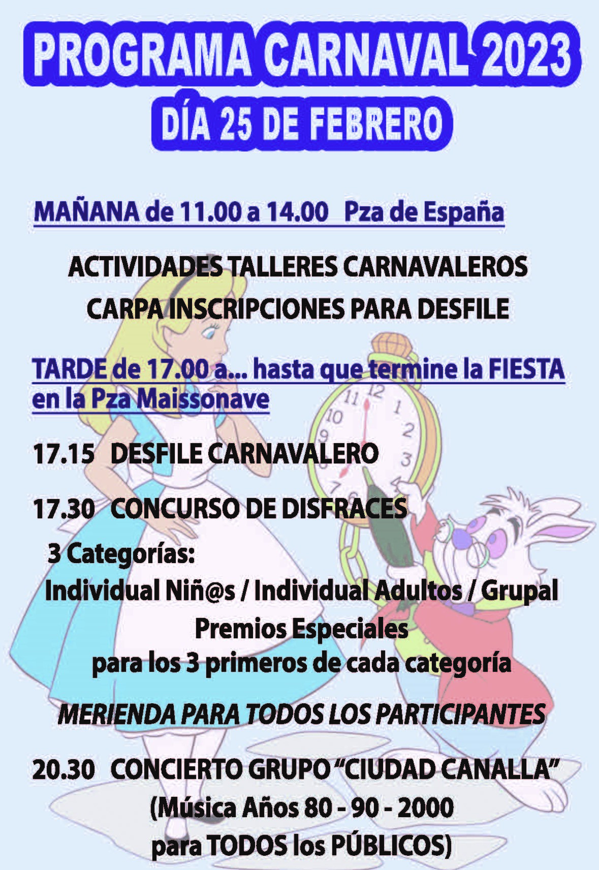 programación carnavales 2023