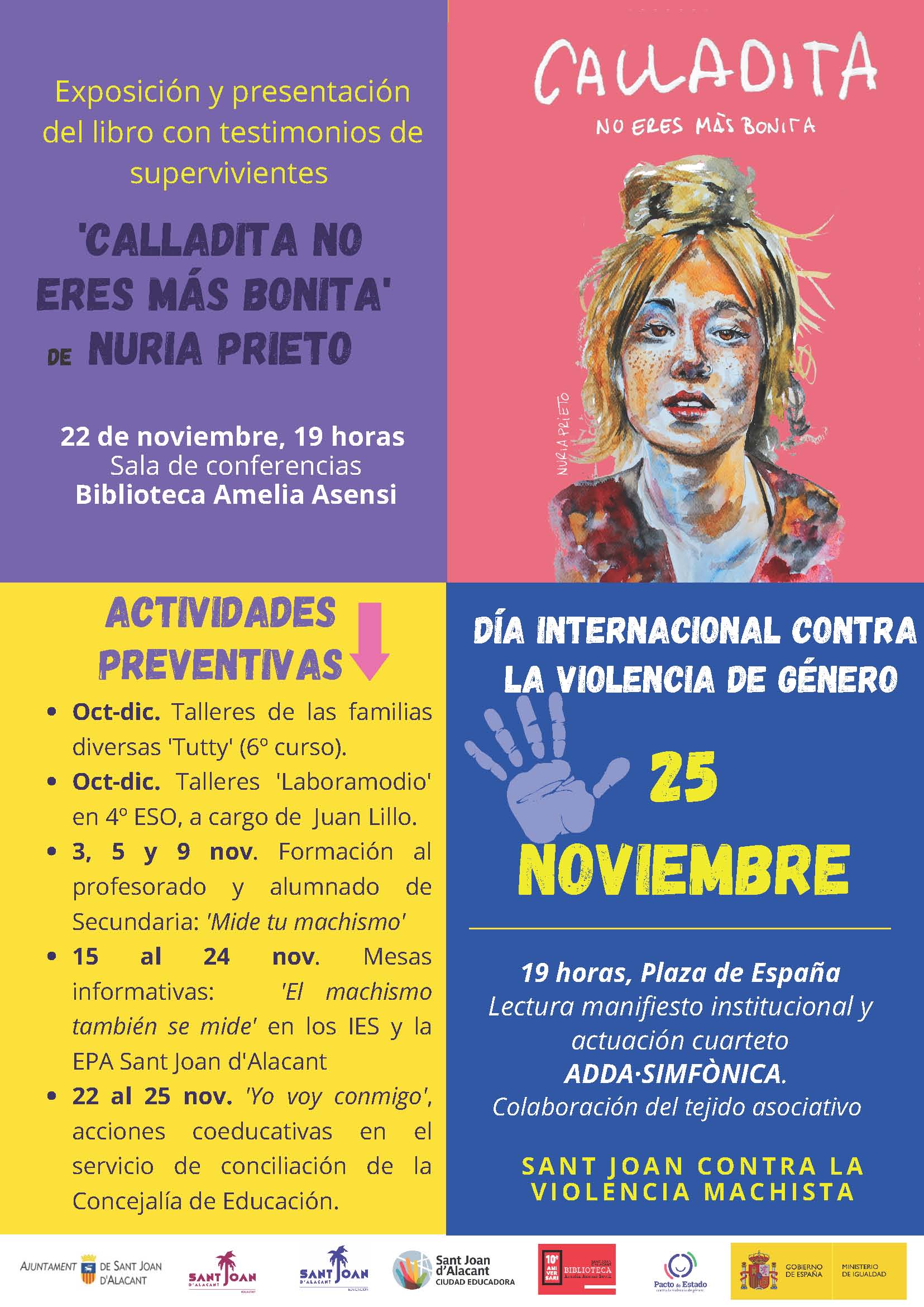 CARTEL PROGRAMACIÓN ACTIVIDADES SEMANAL 25-N