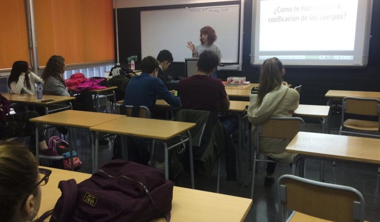 Alumnos durante uno de los talleres de educación sexual