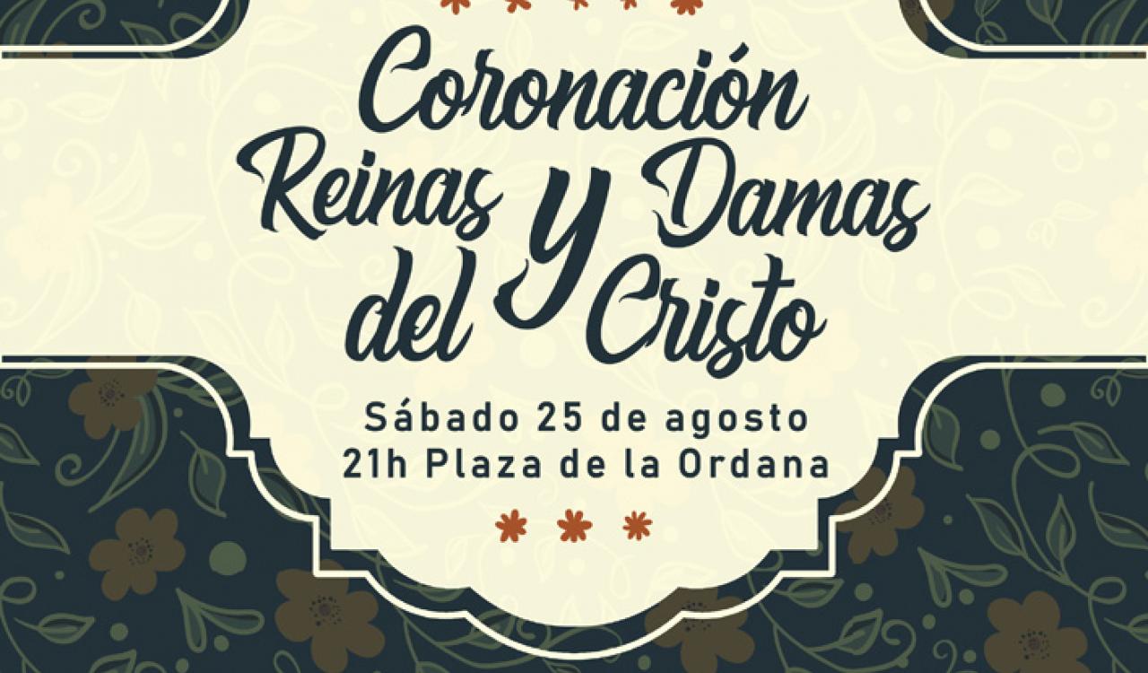 Cartel coronación Reinas y Damas del Cristo 2018