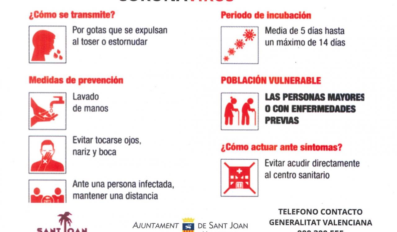 HOJA INFORMATIVA SOBRE CORONAVIRUS