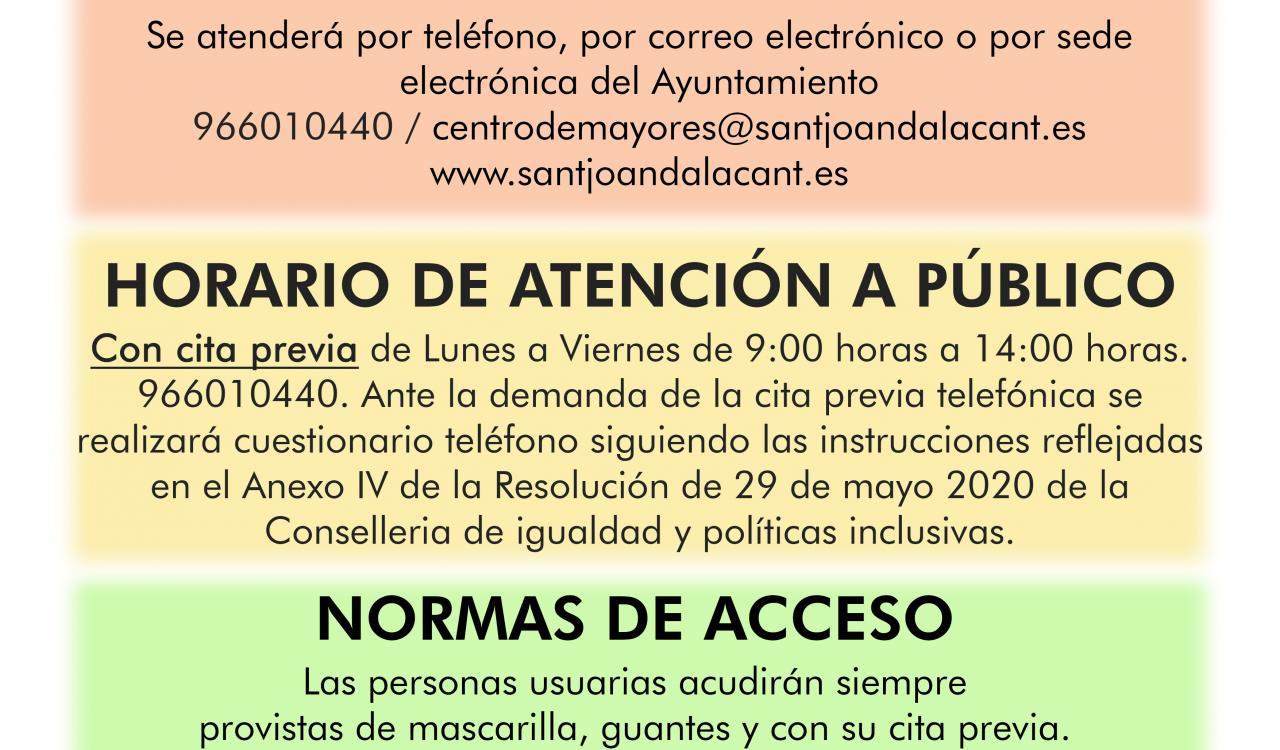 CARTEL INFORMATIVO APERTURA CENTRO DE MAYORES