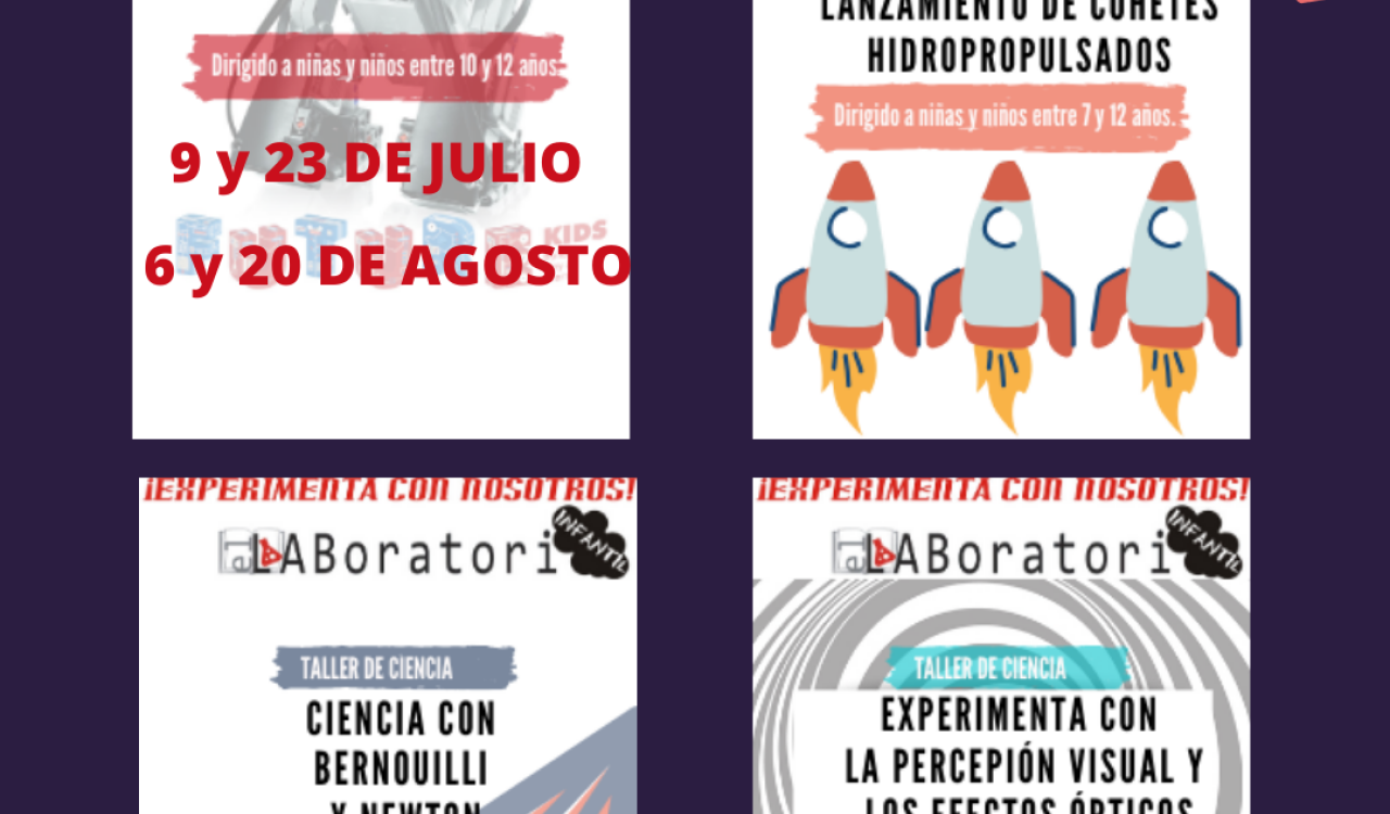 TALLERES DE CIENCIA EN LA BIBLIOTECA JULIO Y AGOSTO