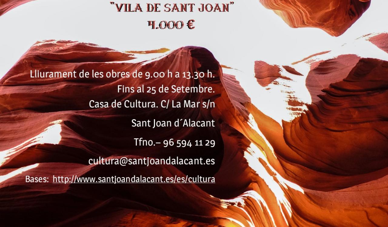 CARTELL 54 CERTAMEN DE PINTURA VILA DE SANT JOAN